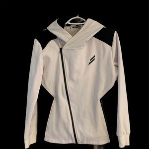 Cute and thick asymmetrical workout jacket